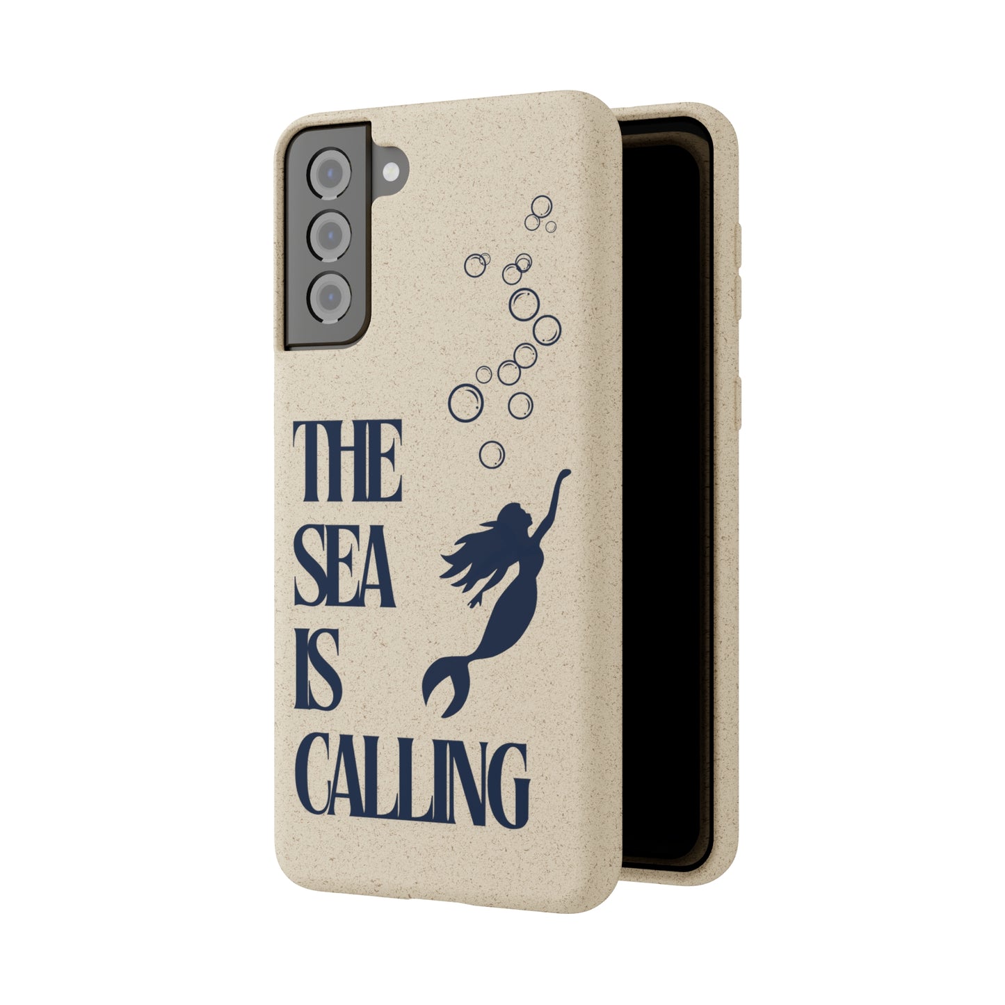 The Sea is Calling Navy Biodegradable Case