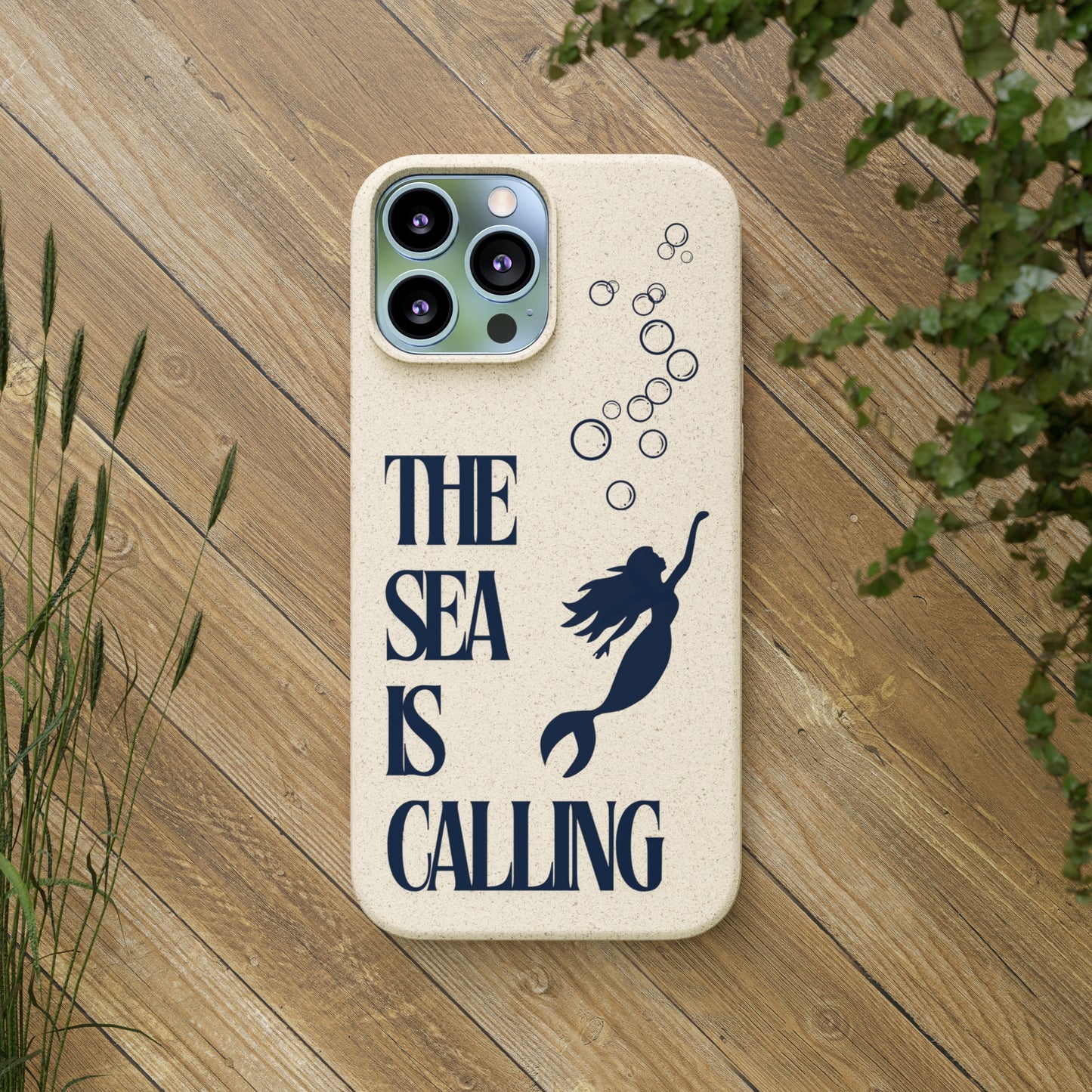 The Sea is Calling Navy Biodegradable Case