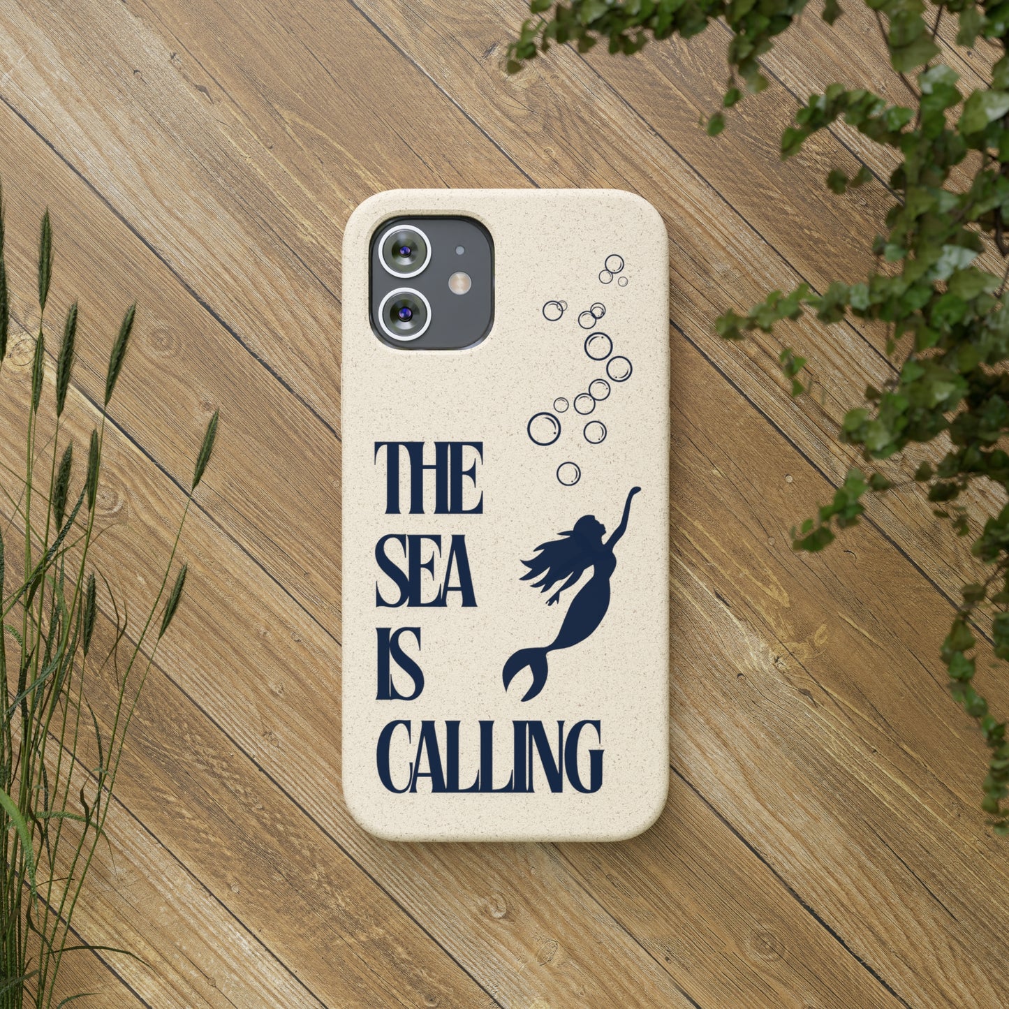 The Sea is Calling Navy Biodegradable Case