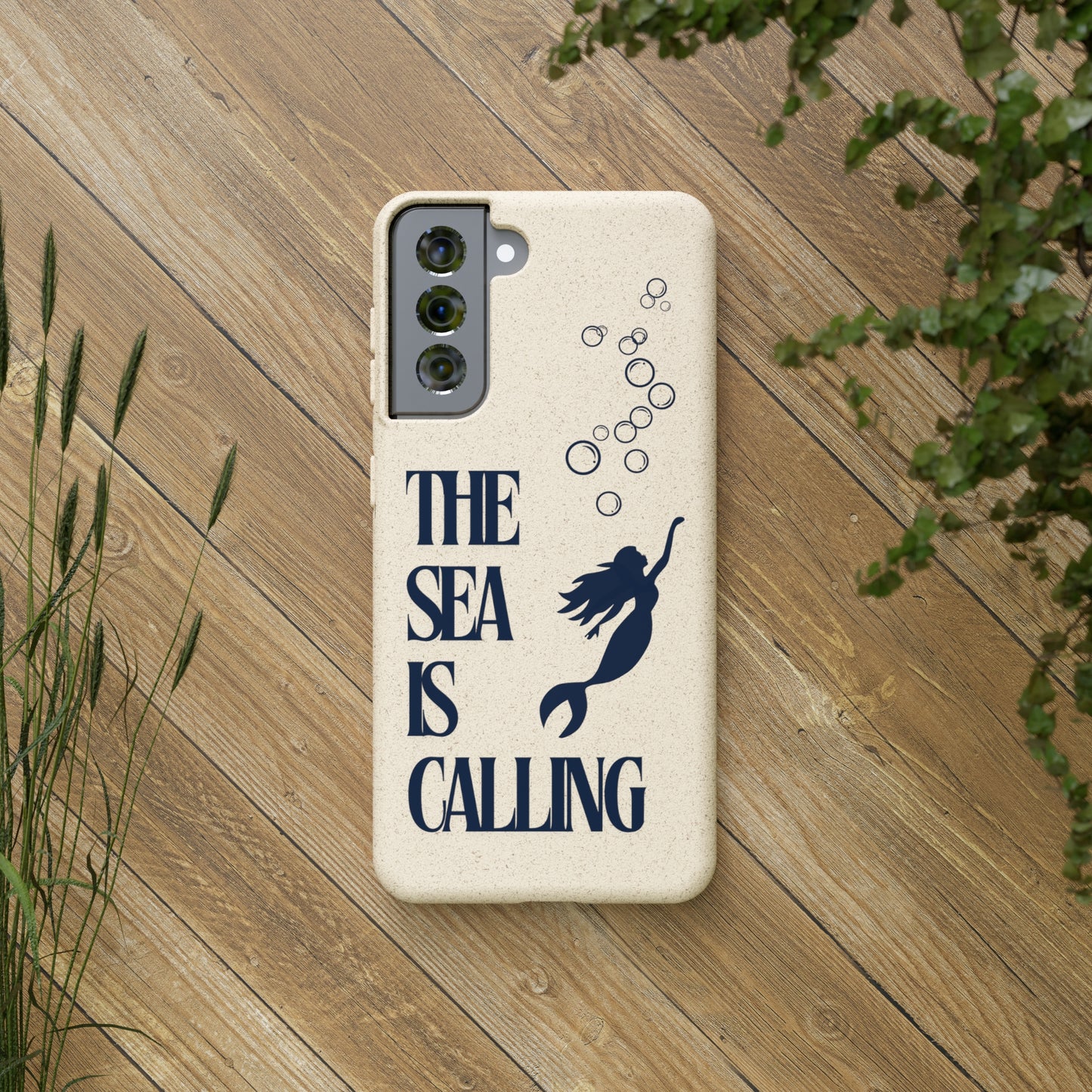 The Sea is Calling Navy Biodegradable Case