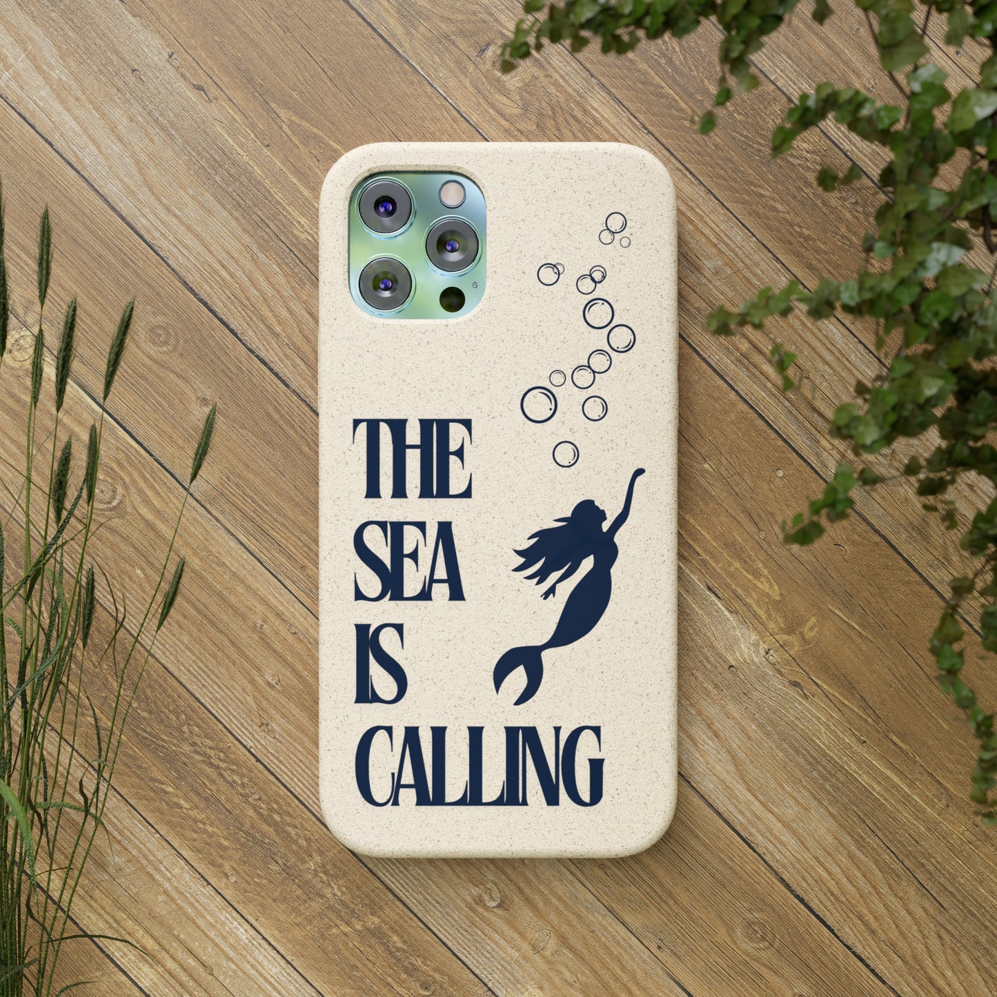 The Sea is Calling Navy Biodegradable Case