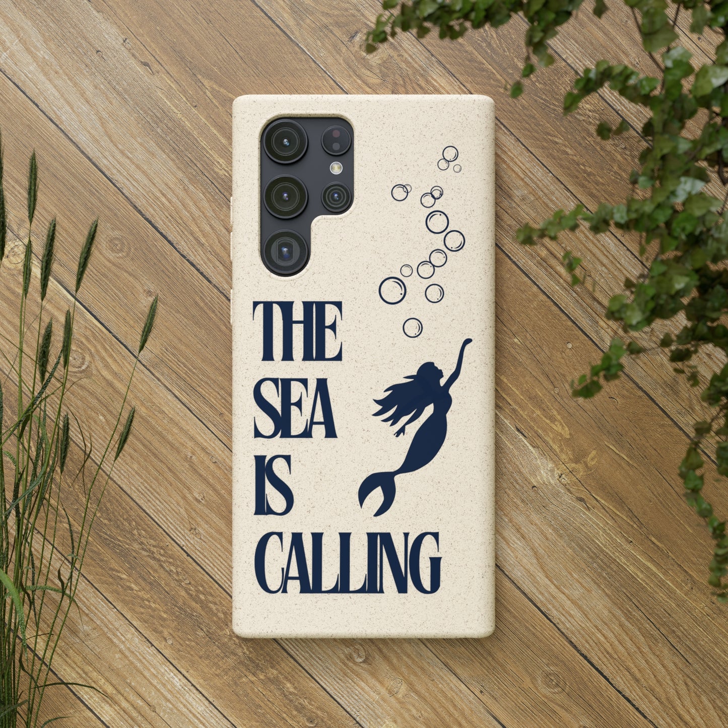 The Sea is Calling Navy Biodegradable Case