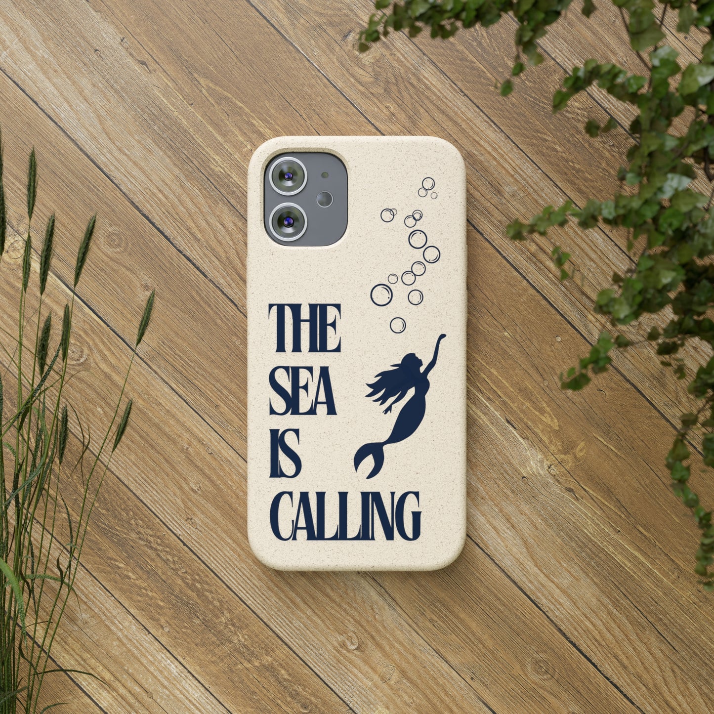 The Sea is Calling Navy Biodegradable Case