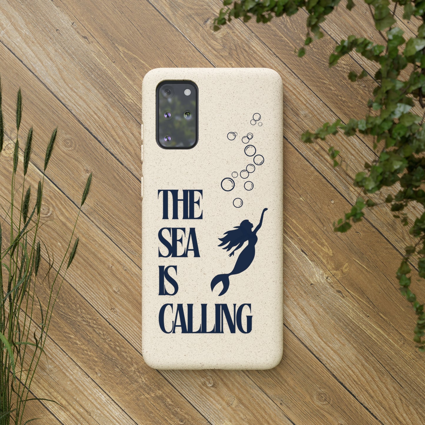 The Sea is Calling Navy Biodegradable Case