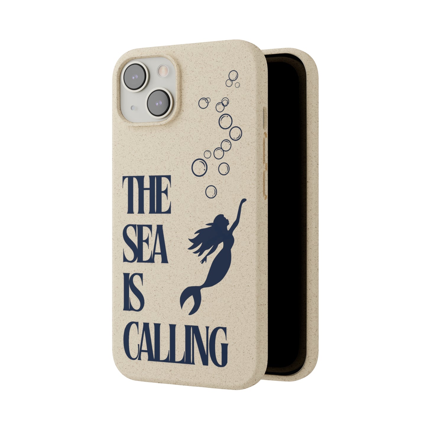 The Sea is Calling Navy Biodegradable Case