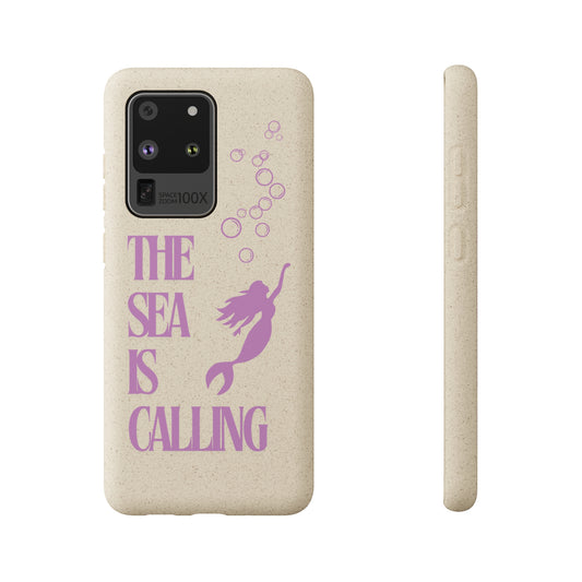 The Sea is Calling Pink Biodegradable Case