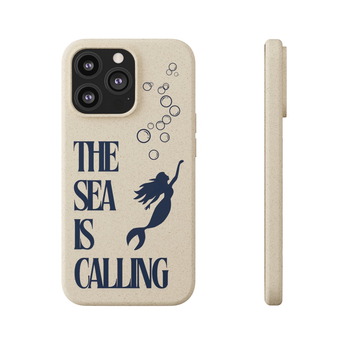 The Sea is Calling Navy Biodegradable Case