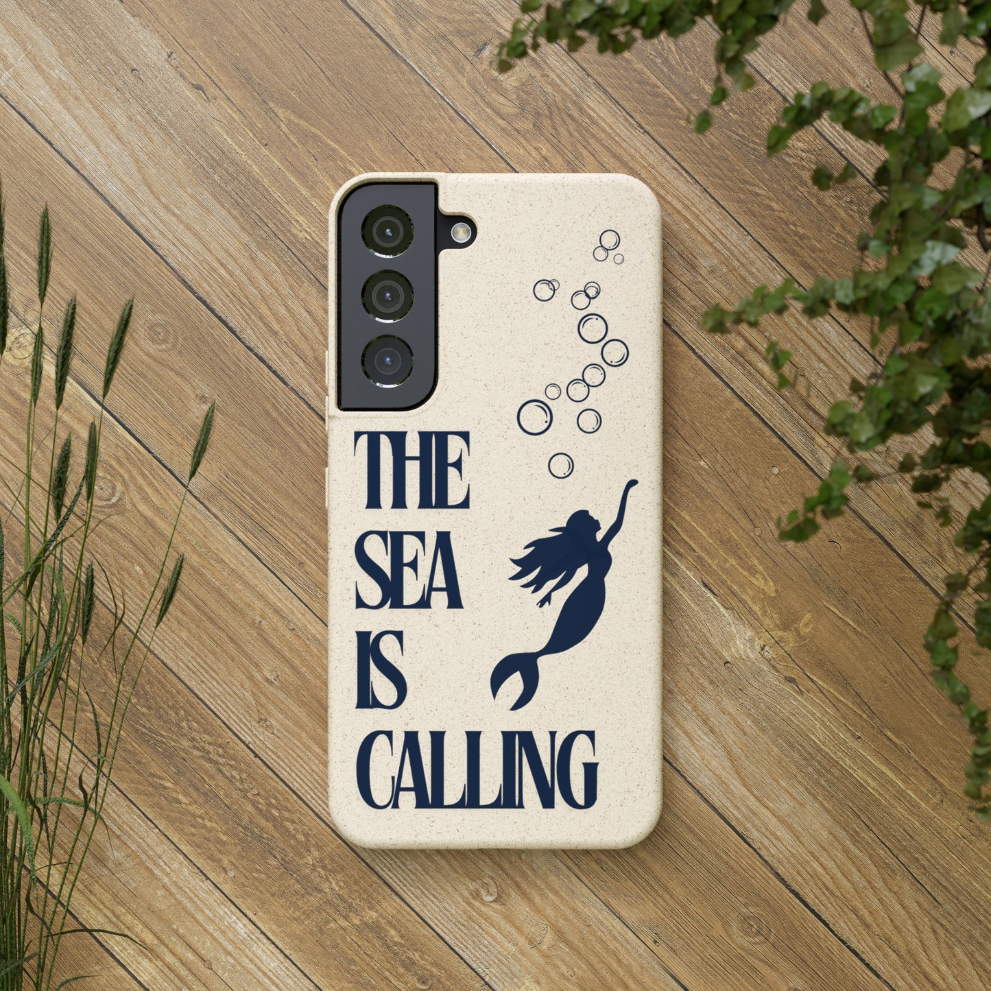 The Sea is Calling Navy Biodegradable Case