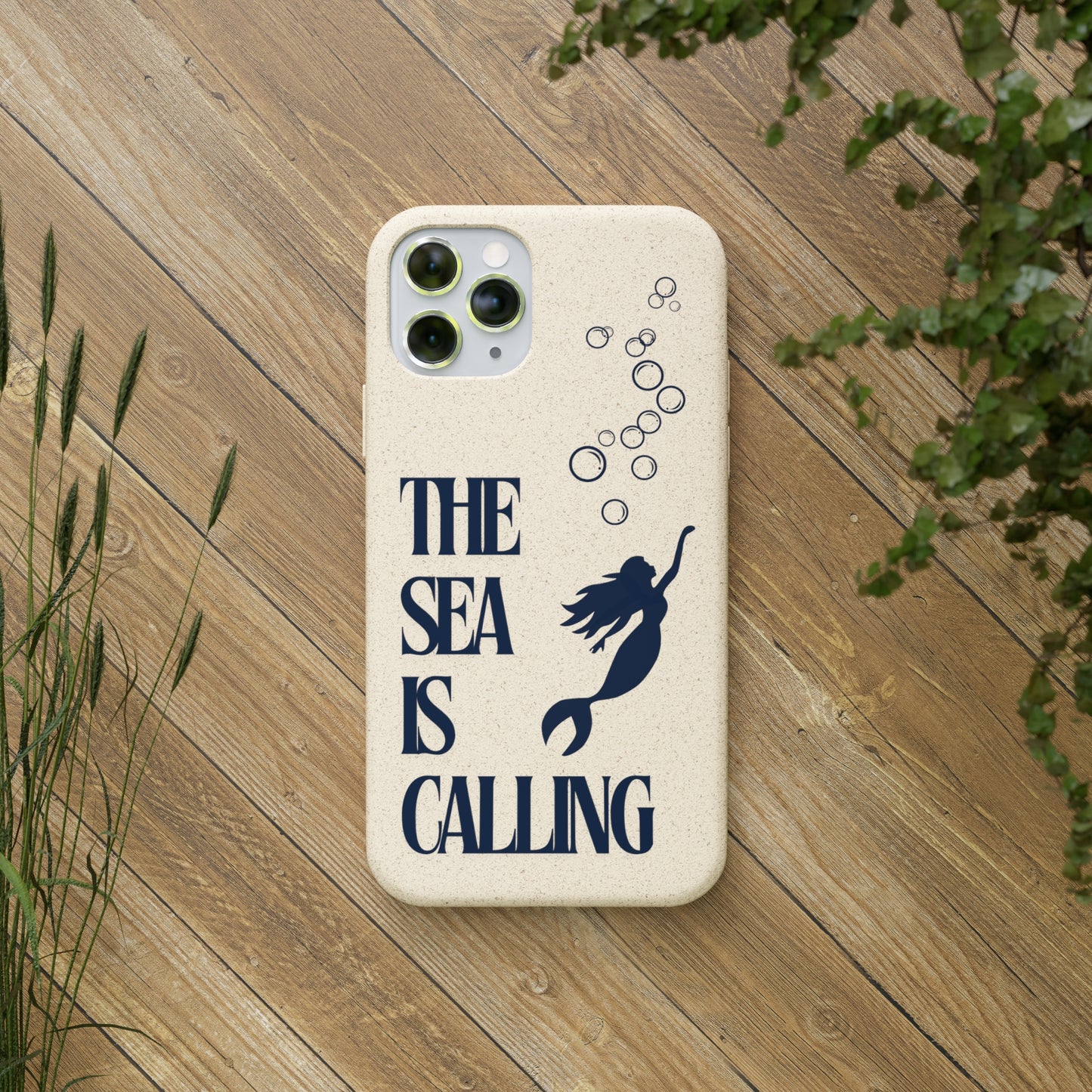 The Sea is Calling Navy Biodegradable Case