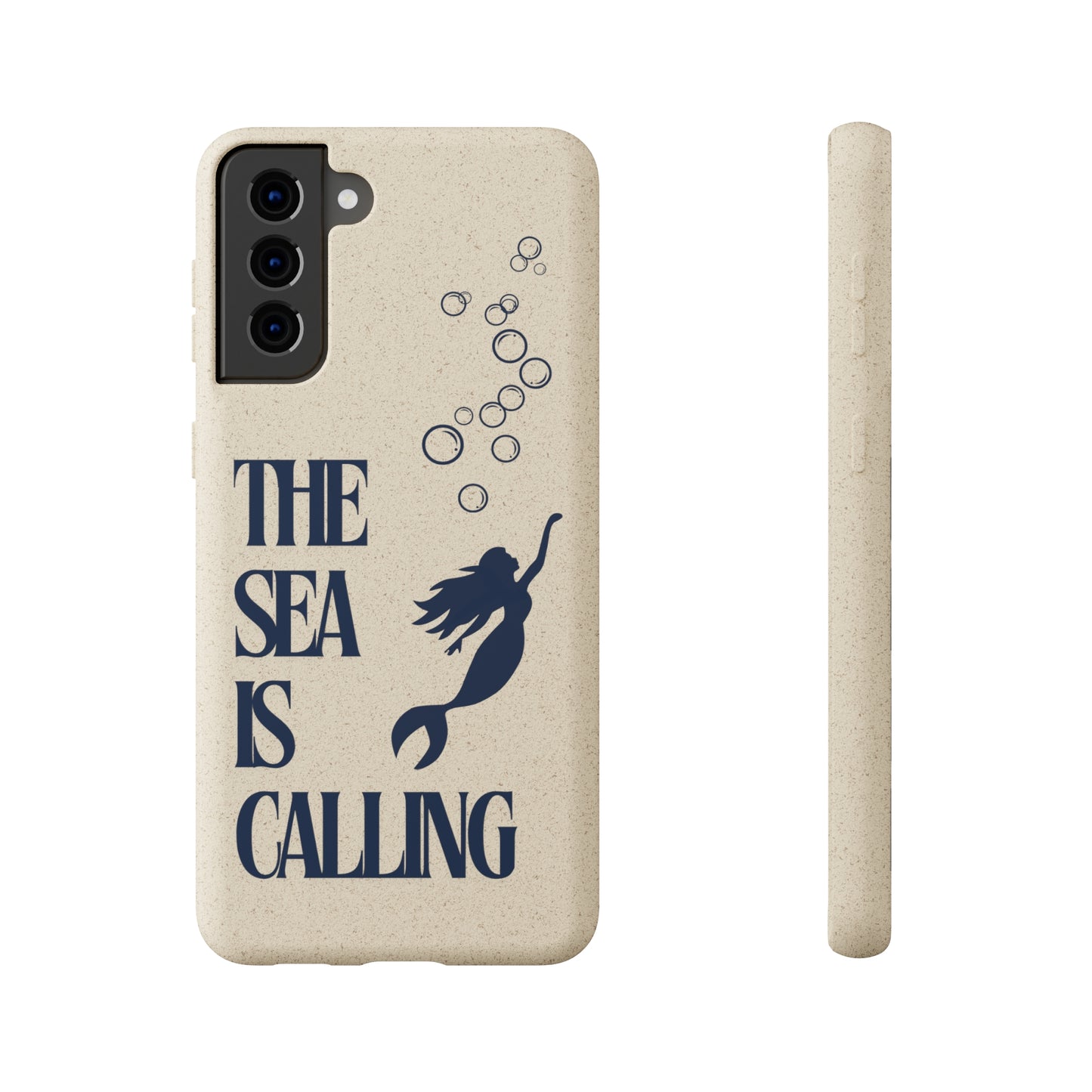 The Sea is Calling Navy Biodegradable Case