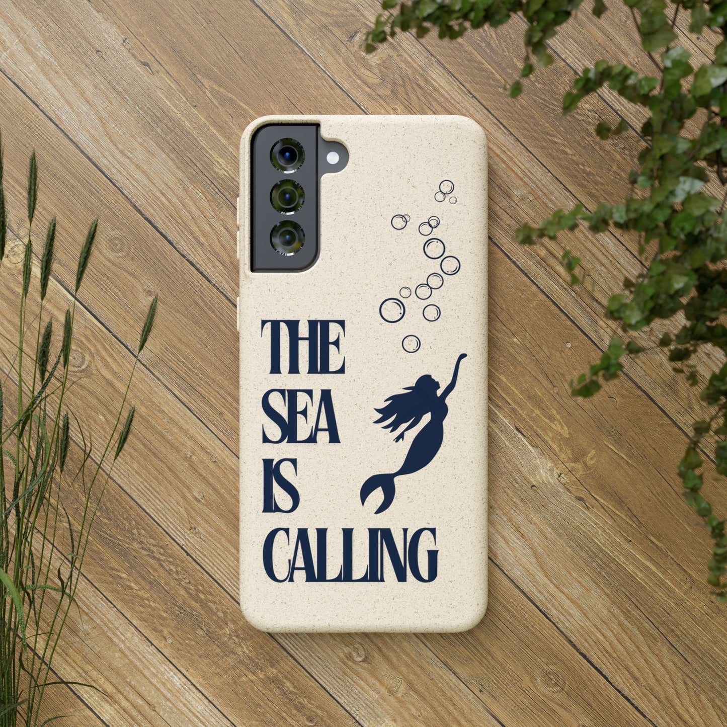 The Sea is Calling Navy Biodegradable Case