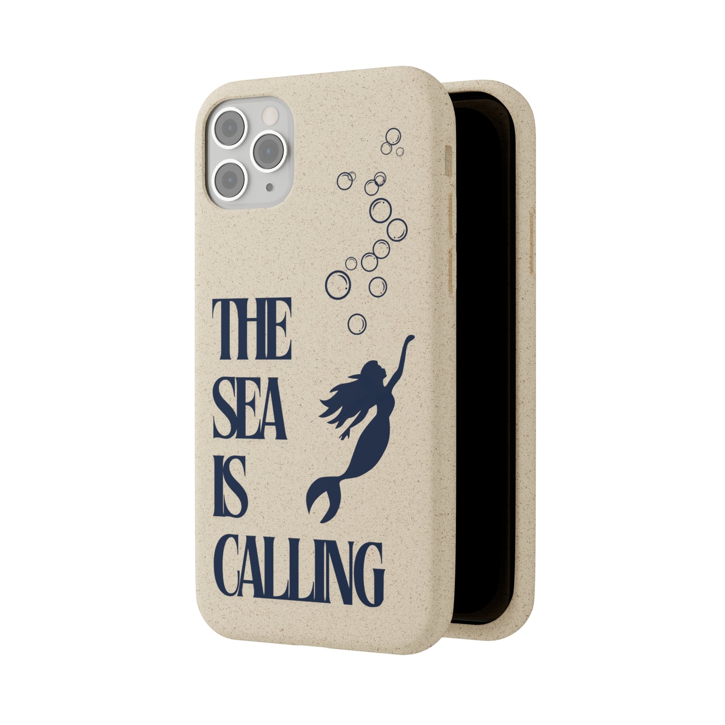 The Sea is Calling Navy Biodegradable Case