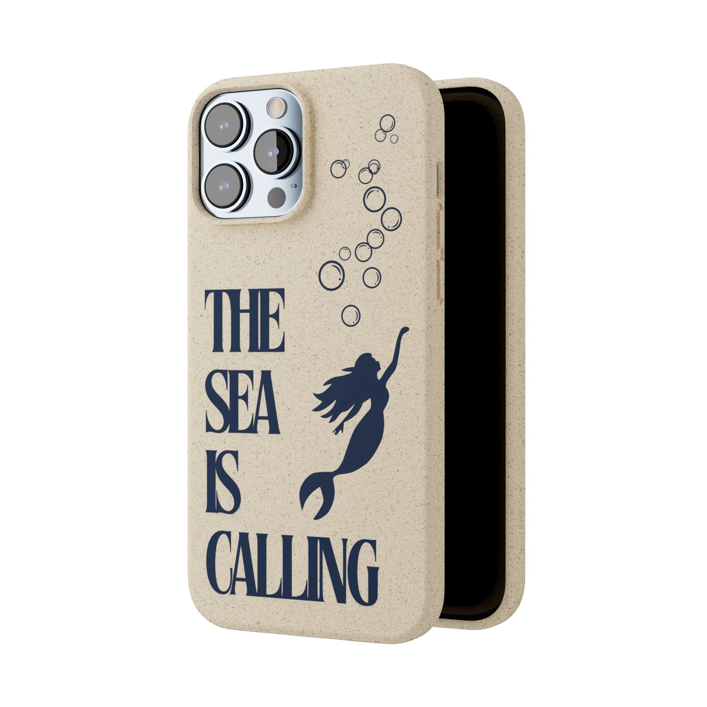 The Sea is Calling Navy Biodegradable Case