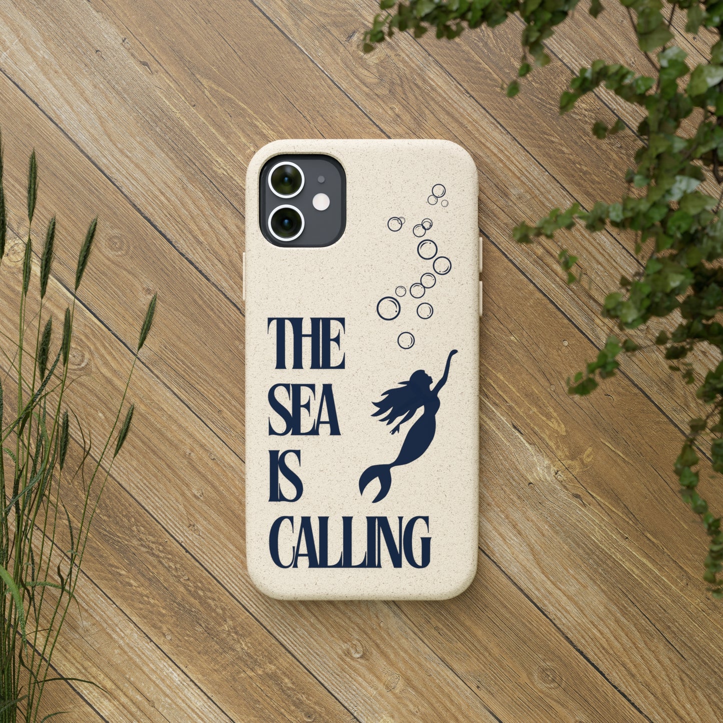 The Sea is Calling Navy Biodegradable Case