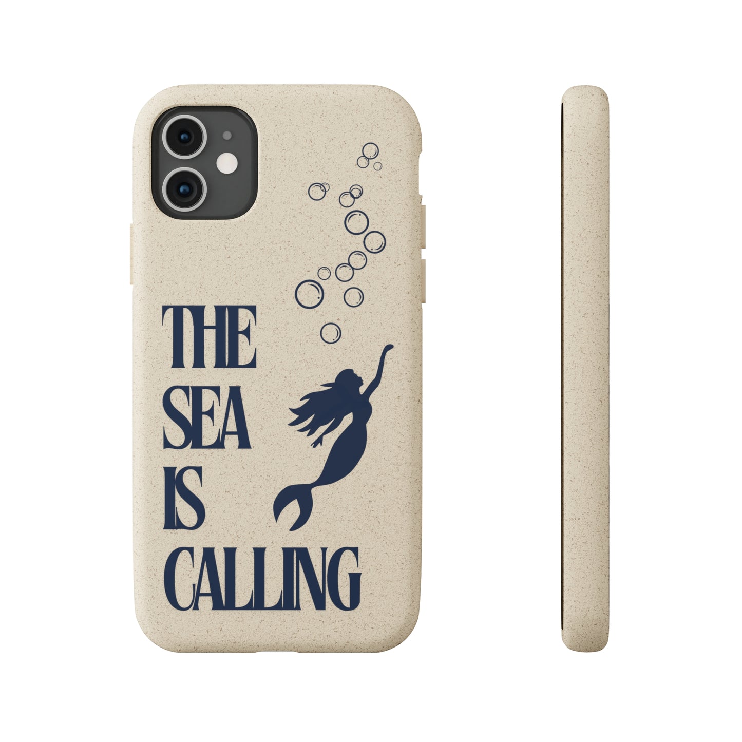 The Sea is Calling Navy Biodegradable Case