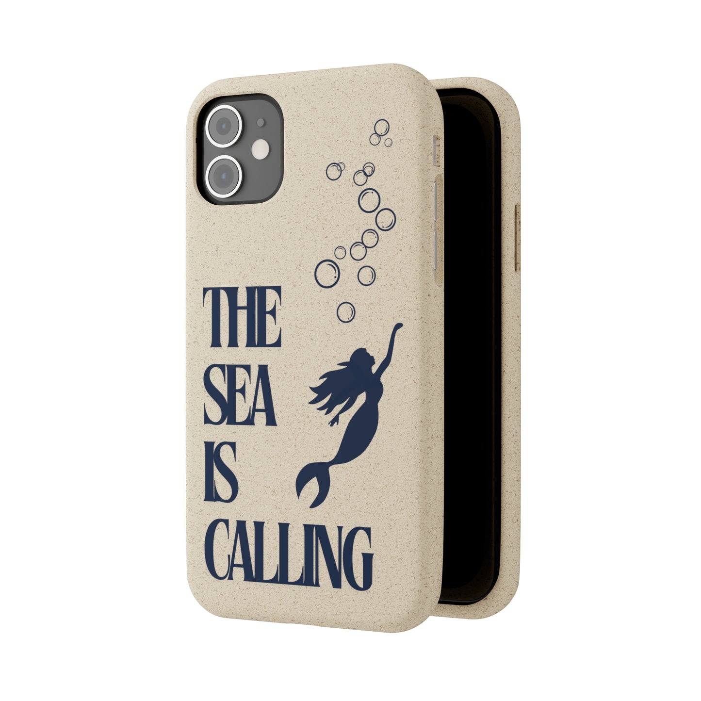 The Sea is Calling Navy Biodegradable Case