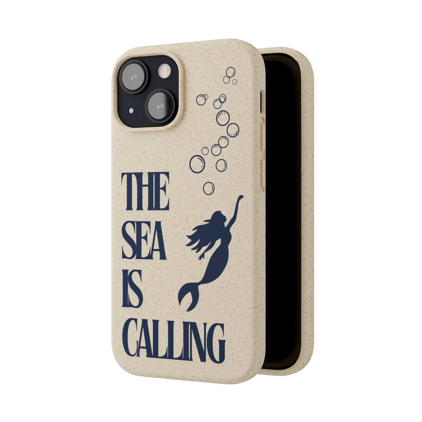 The Sea is Calling Navy Biodegradable Case