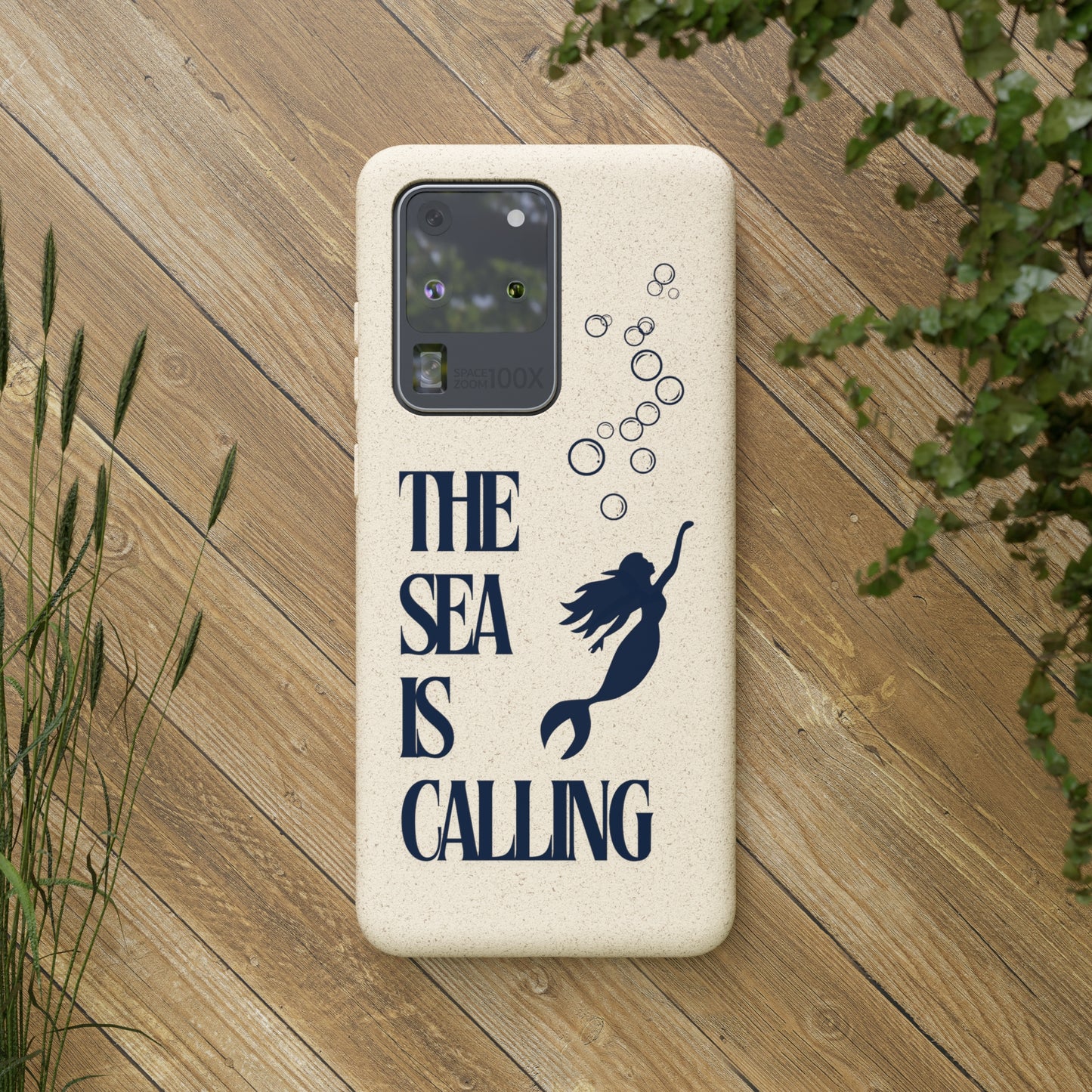 The Sea is Calling Navy Biodegradable Case