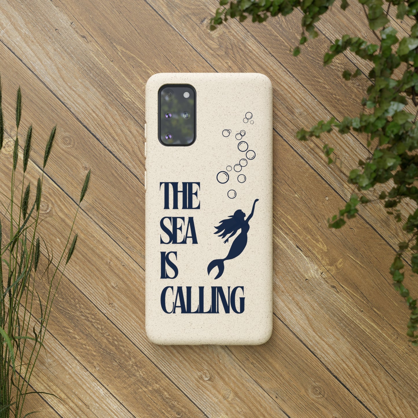 The Sea is Calling Navy Biodegradable Case