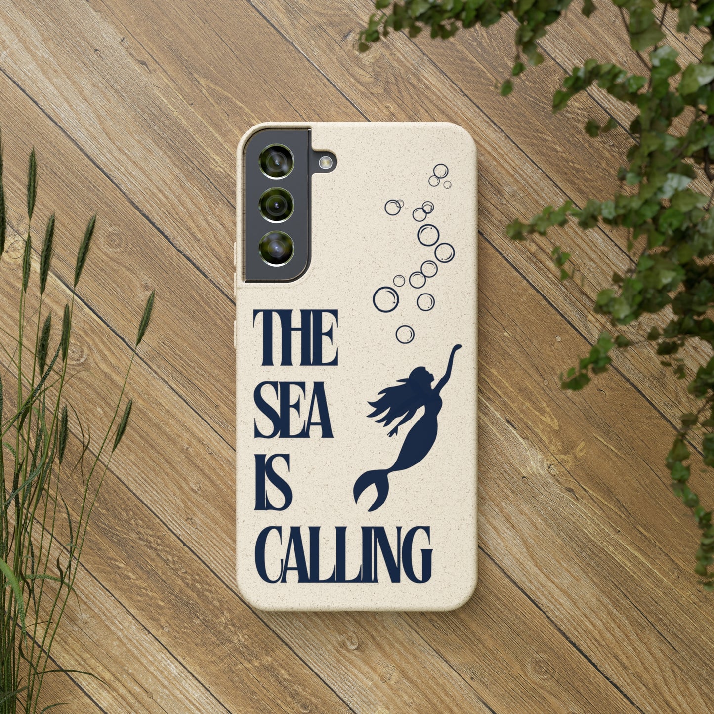 The Sea is Calling Navy Biodegradable Case