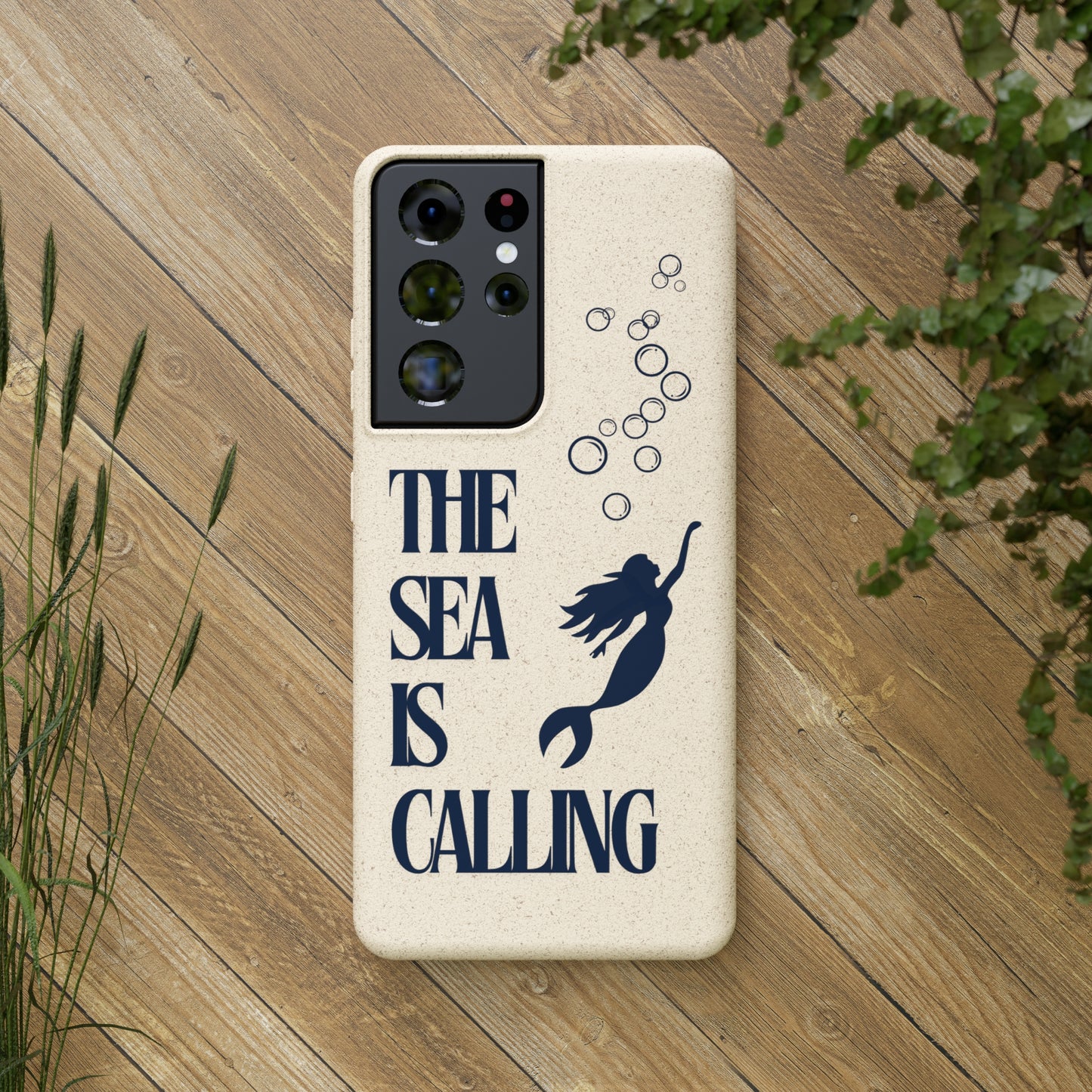 The Sea is Calling Navy Biodegradable Case