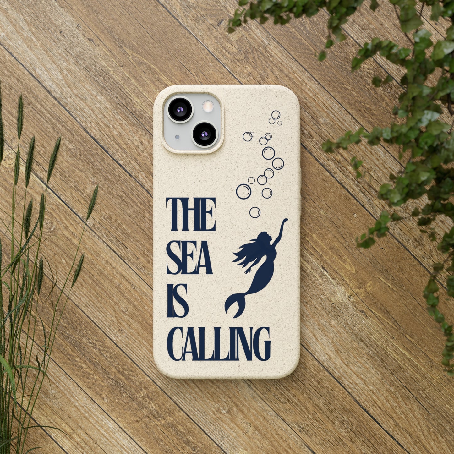 The Sea is Calling Navy Biodegradable Case