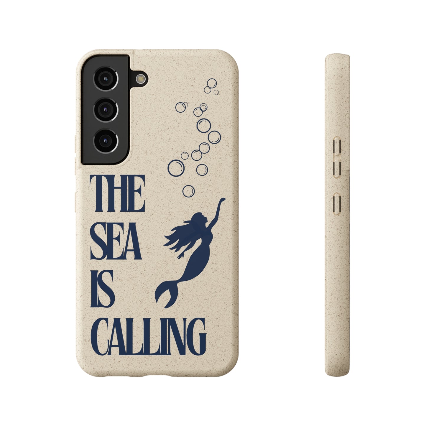 The Sea is Calling Navy Biodegradable Case