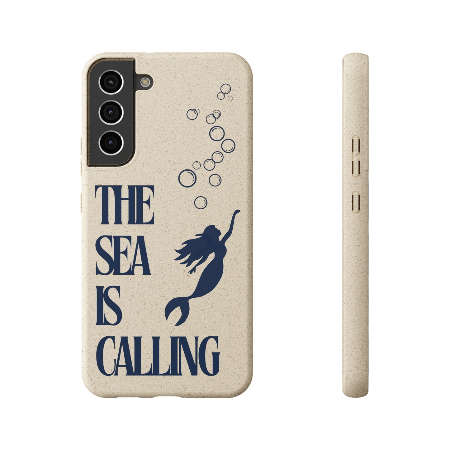 The Sea is Calling Navy Biodegradable Case