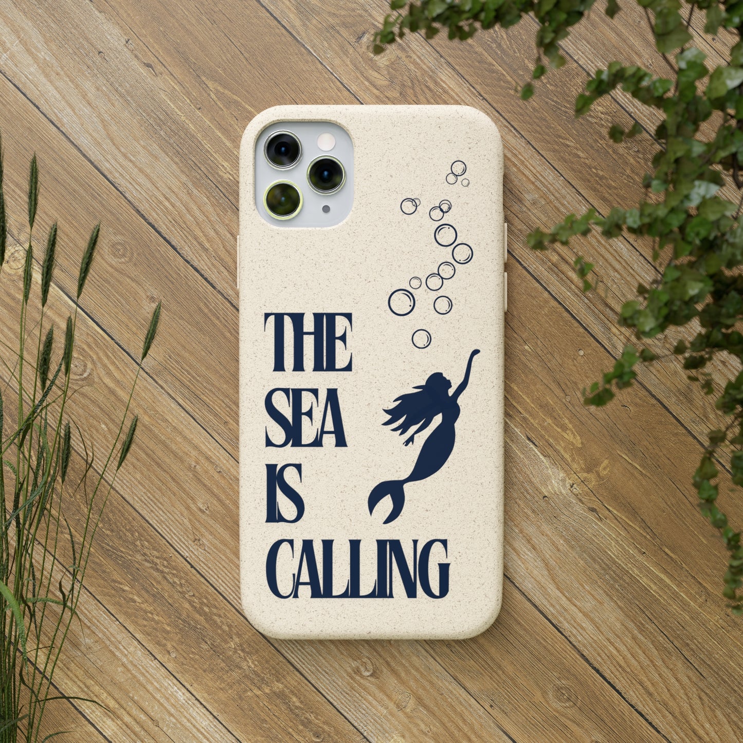 The Sea is Calling Navy Biodegradable Case