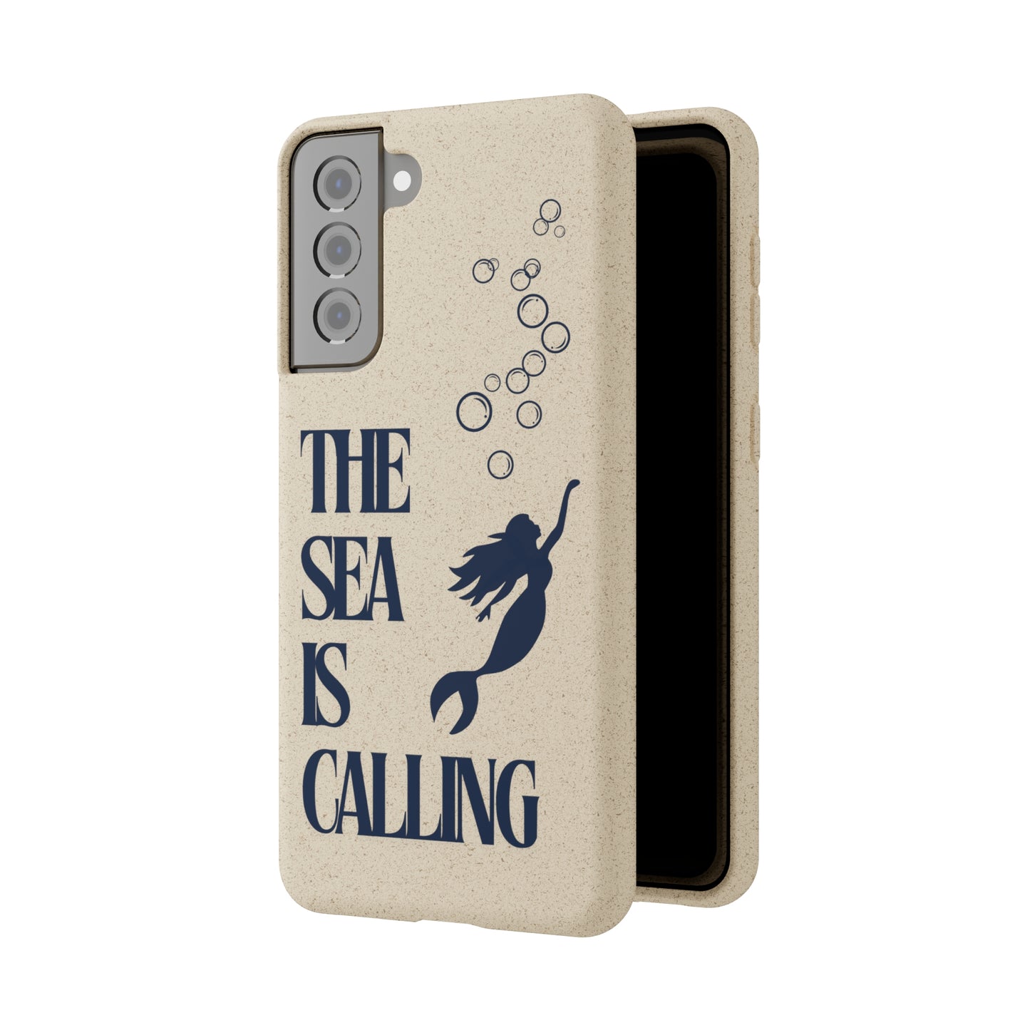 The Sea is Calling Navy Biodegradable Case